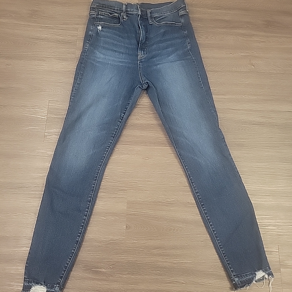 GAP True Skinny Ankle High Rise Raw Hem Jeans Sz 31/12T